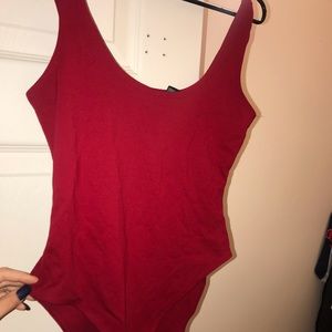 Red forever 21 onesie